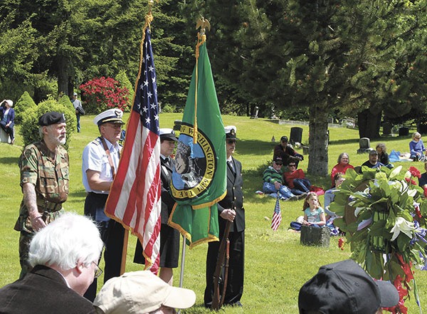 The Color Guard at Monday's ceremony.