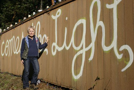 Island tile-maker Irene Otis says she found healing while transforming her fence on Ridge Road.