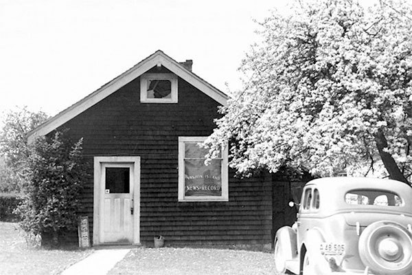 The Vashon Island News Record office was located in the late 1930s near where the Langland Dental Associates office is now.