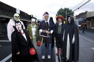 Fanciful costumes filled the streets of Vashon town on Halloween.