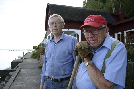 Richard Gordon and his father Bob Gordon are concerned about the septic system that serves their small cabin on Magnolia Beach.