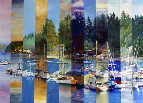 Barnworks is raffling off a collage of Burton’s marina.