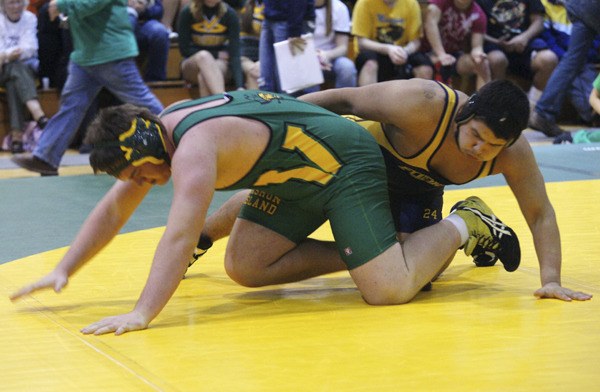 Louie Jovanovich competes at The Rock tournament earlier this year.