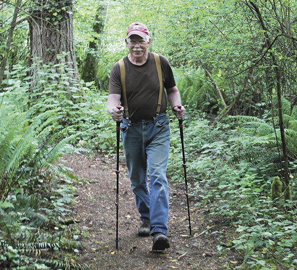 Phil Volker has walked about 500 miles