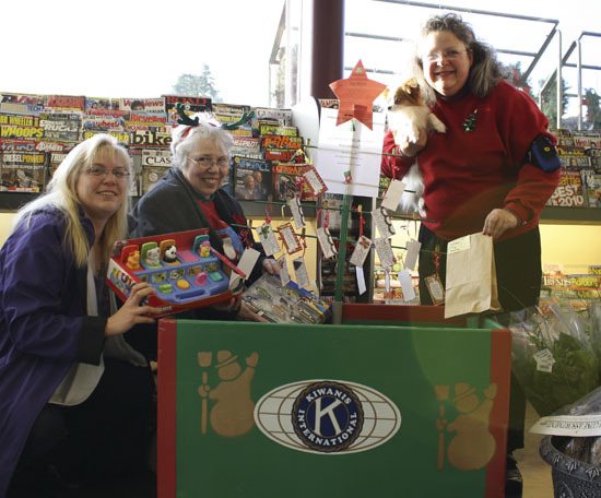 Kiwanis toy drive volunteers (left to right) Jan Lyell