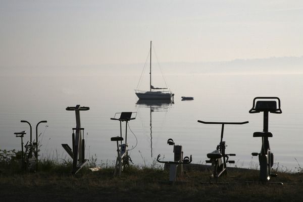 The exercise bikes have long been a Vashon icon and legend