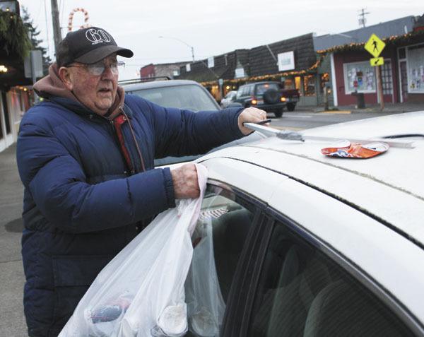 Bill Thomas has collected cans in town for years. Some now give him cans