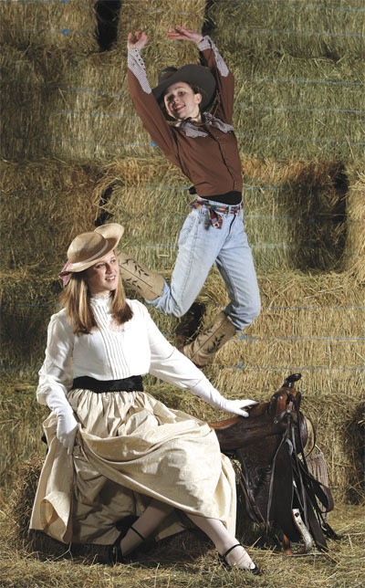 Trudy Soriano and Camille Kappelman dance in “Rodeo.”