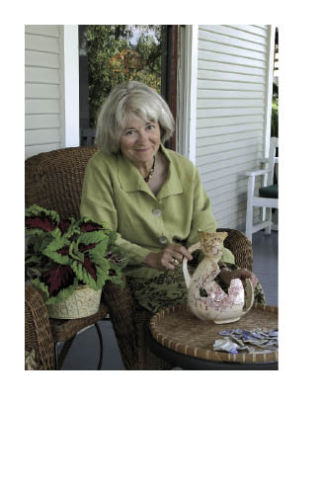 Anita Halstead displays a late 19th-century English pitcher