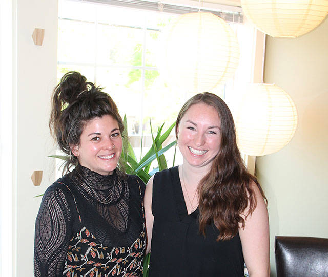 Vashon Bodywork owner Deja Starr (right) and Kimberly Smoot (left), of Lapis and Luxe, are merging their businesses. Smoot will offer her facials and spa services at the Bodywork office in the Cunningham Building in town. (Anneli Fogt/Staff Photo)