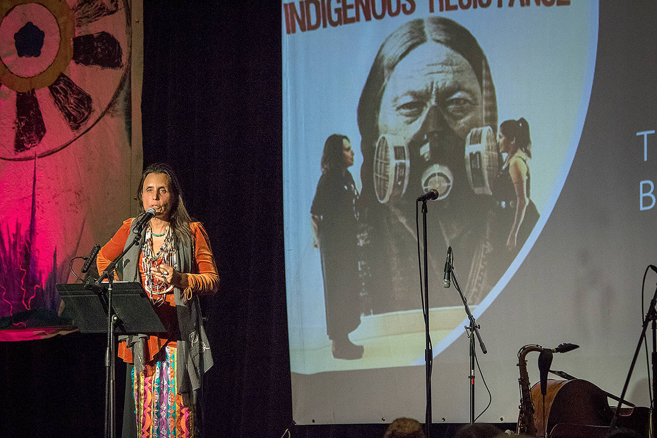 Winona Laduke will speak at the Vashon Theater about her experiences, life and work at 8 p.m. next Saturday (Julian White-Davis Photo).