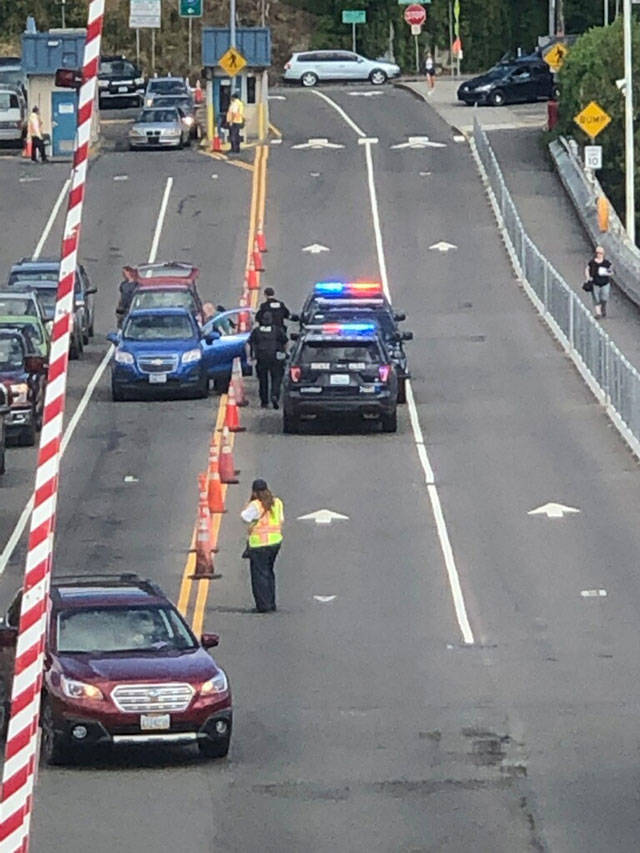 One man got out of his car, drew his gun and pointed it at another islander involved in the incident. He was later arrested (Courtesy Photo).