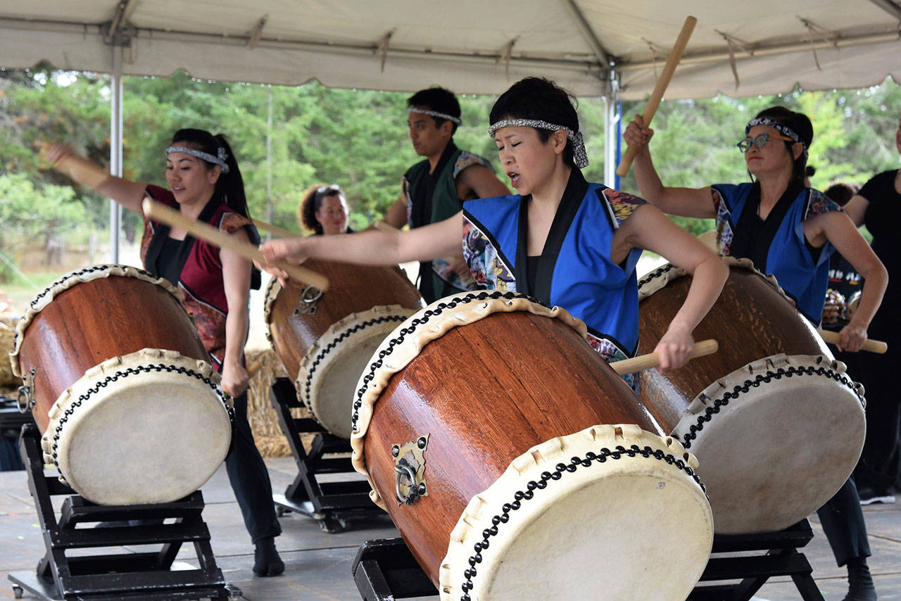 Seattle’s Taiko drummers were crowd-pleasers at last year’s festival. They will perform again at this year’s festival (Jim Diers Photo).