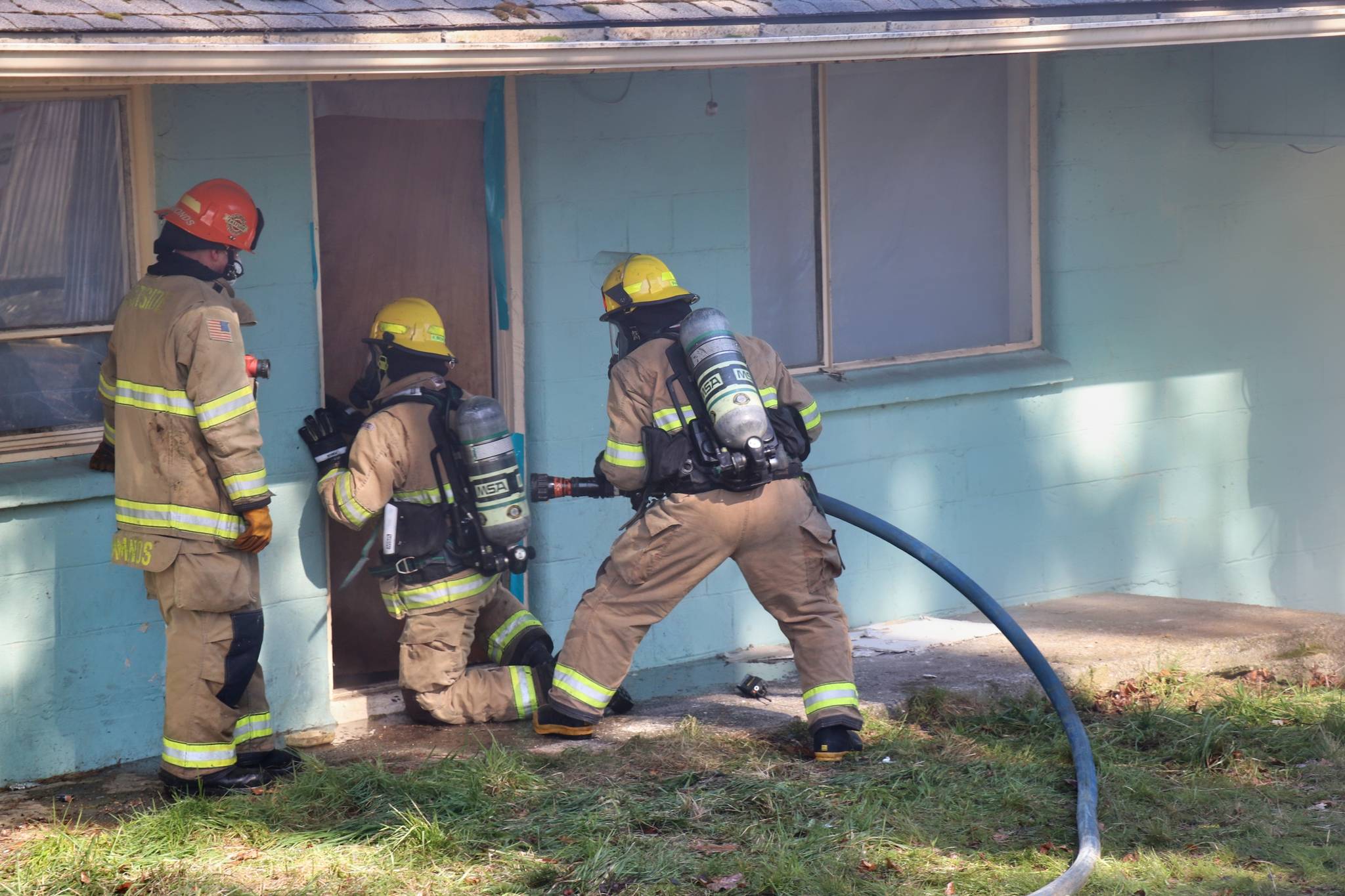 Training for Real Emergency, Fire Crews Put Out Flames in Vacant ...