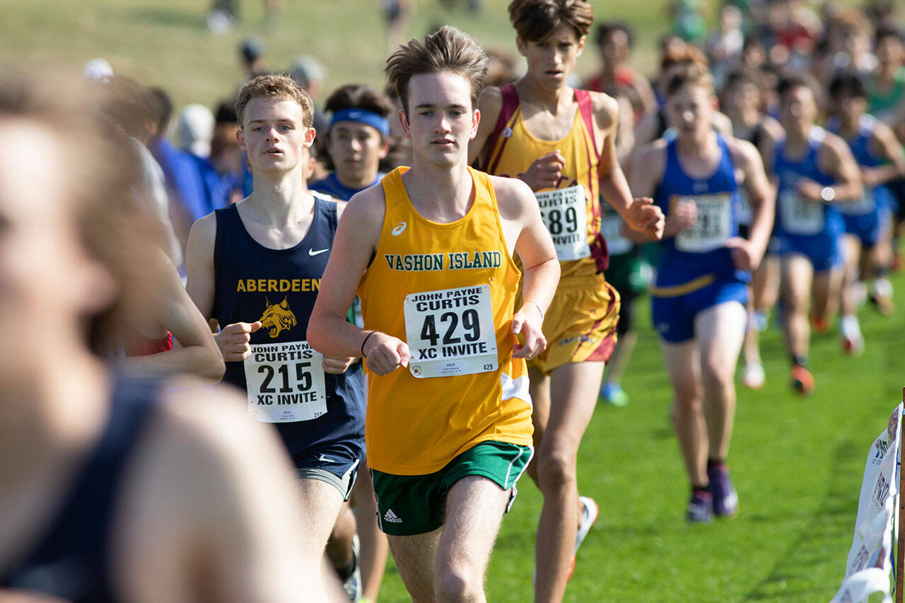 (John Decker Photo) Junior Hank McSheehy ranked high in the district after setting a personal best at Fort Steilacoom.