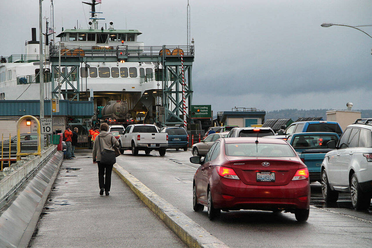 (Staff Photo) Washington State Ferries cited an aging workforce, COVID-19 cases and quarantines among the reasons a system-wide schedule change was necessary.