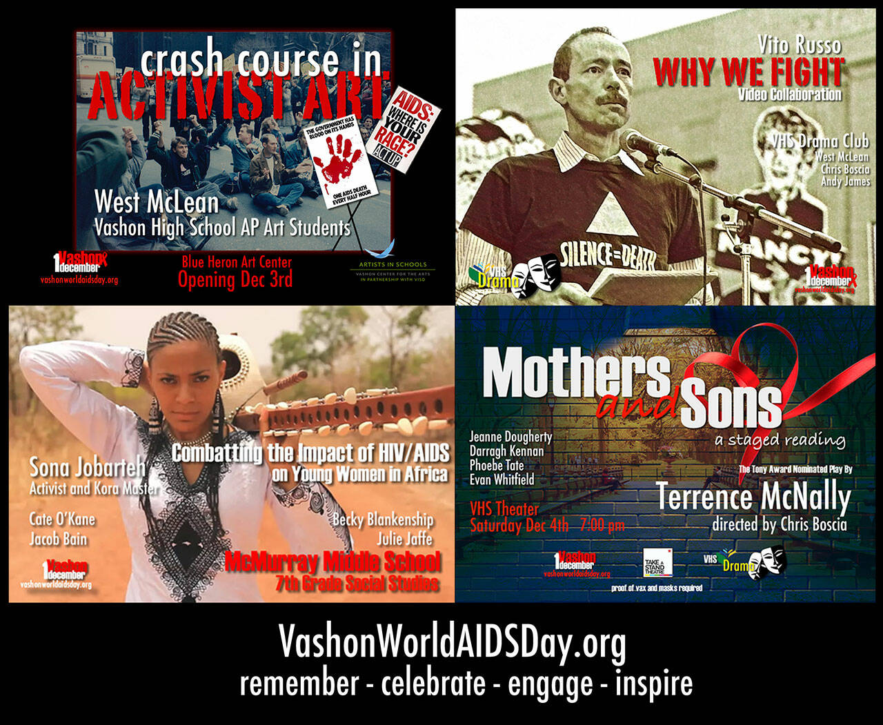 (Photo Courtesy Vashon World AIDS Day) Vashon World AIDS Day offers a variety of programming, including art and theater presentations.