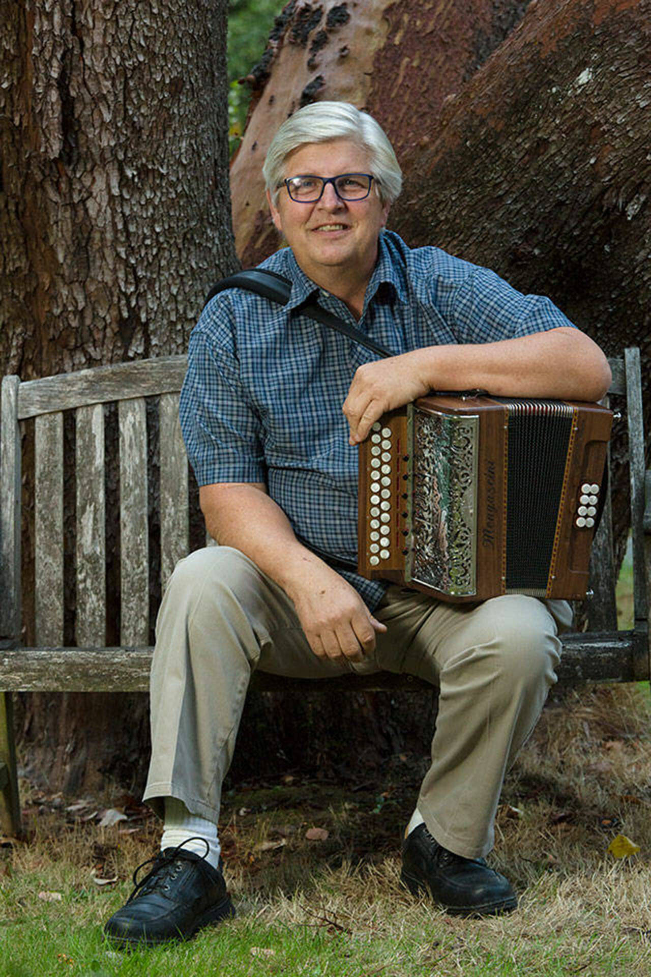 (Courtesy Photo) John Whelen, an acclaimed button accordionist, will perform in concert with Sean Cleland, an award-winning Irish fiddle player, at 7 p.m. Saturday, Feb. 26, at the Church of the Holy Spirit, on Vashon.