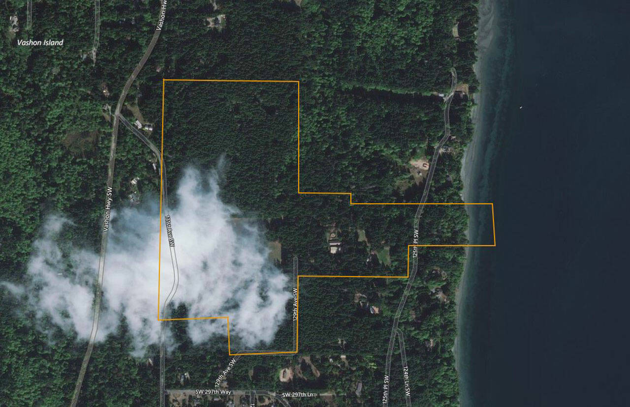 (Courtesy Washington State Department of Ecology) The Morningside Farms property, outlined in yellow.