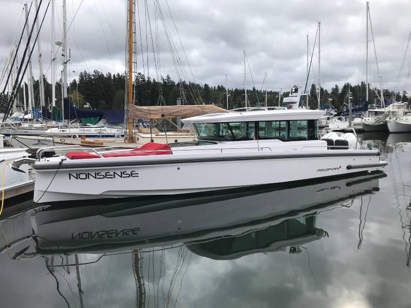 Asked why to own a boat like Nonsense , owner Jeff Carson replied, “To get places, and to get there fast” (Terry Donnelly Photo).