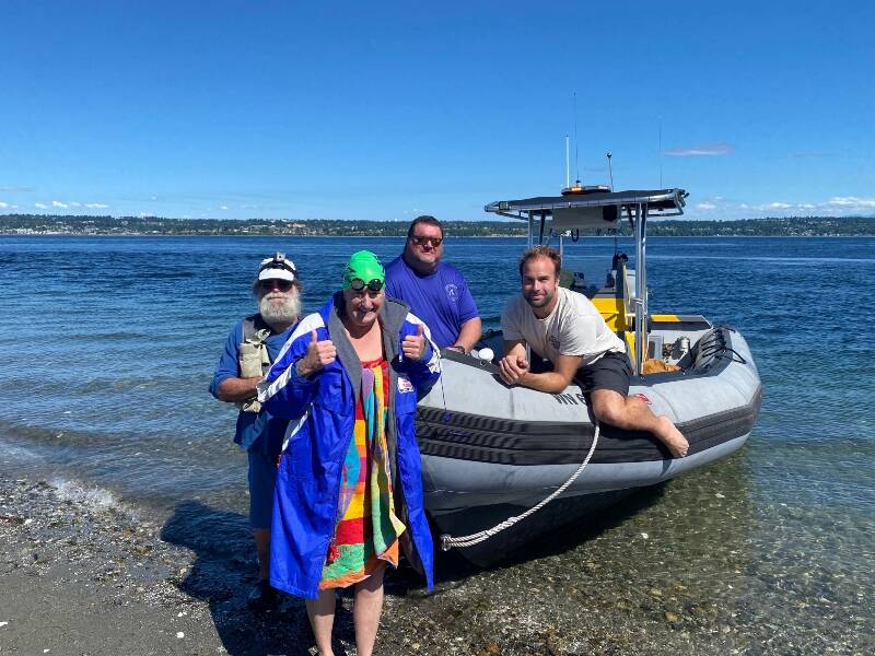 Wendy Van De Sompele and her crew (left to right) Peter Ray, Jerome Leslie, and Andrew Malinak (Heidi Skrzypek Photo).