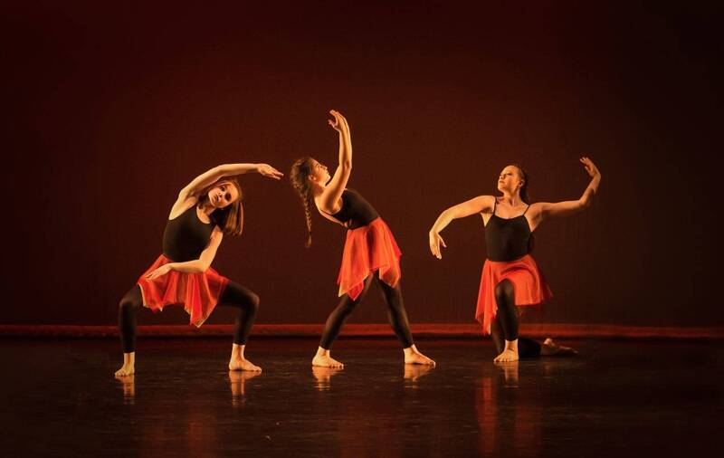 Vashon Center for Dance students Mia Kuzma, Ruby Joyce and Roslyn Bellscheidt in a past “Original Works” performance (Andy Dunnicliff Photo).