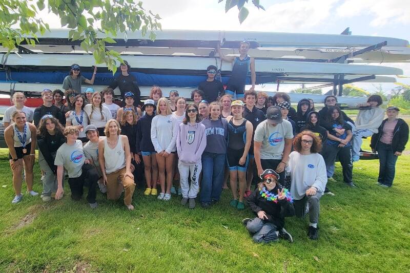 The 2023-2024 Vashon Island Rowing Club Youth Team (Ben Steele Photo).