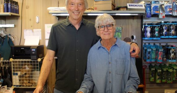 Alex Bruell photo
David Page and Rose Cecchini, the team behind Northwest Sports in the heart of Vashon town, are selling the store to better enjoy retirement.