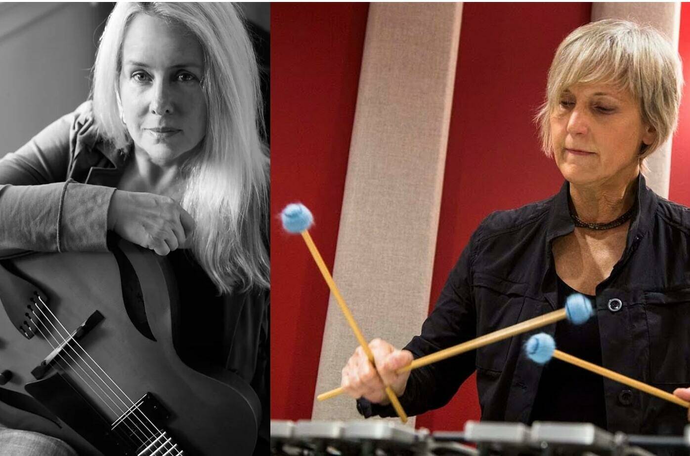 Guitarist Beth Marlis (left) and vibraphonist Susan Pascal will take the stage Saturday during this month’s Jam in the Atrium jazz series at Vashon Center for the Arts. (Courtesy photos.)