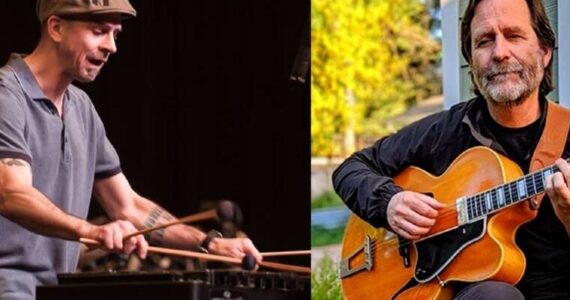 (Left to right) Vibraphonist Ben Thomas, guitarist Tim Lerch, and island jazz bassist Bruce Phares. (Courtesy photos.)