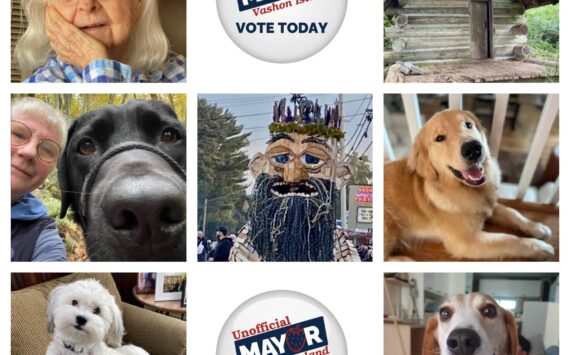 The candidates of Unofficial Mayor are (left to right, top row) Marjorie Watkins, Uncle Wigglebottom, (middle row) Andy the Service Dog, Edgar the Forest King, and Nisqually, (bottom row) Fiona and Buddy Butterbean Bukowski. (Courtesy photos.)
The candidates of Unofficial Mayor are (left to right, top row) Marjorie Watkins, Uncle Wigglebottom, (middle row) Andy the Service Dog, Edgar the Forest King, and Nisqually, (bottom row) Fiona and Buddy Butterbean Bukowski. (Courtesy photos.)