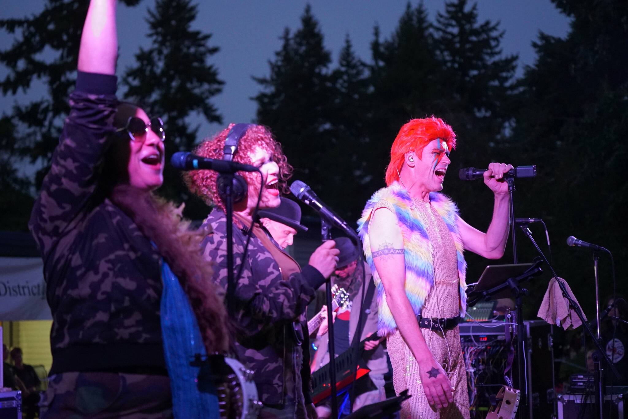 Bowie/Rex His Boogie Army, a supergroup of legendary players from the Pacific Northwest, fronted by local music producer Martin Feveyear, will play the Festival Main Stage at 9 p.m. on Saturday. (Pete Welch photo.)