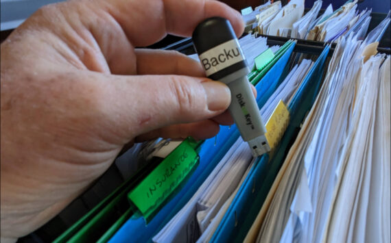 Document backups can rescue you when disaster strikes. The main thing is to have an alternate way to get important documents that you may not be able to retrieve from your home following an earthquake or other emergency. For example, you can make digital copies and back them up to a thumb drive, which you can then keep in a secure location such as a bank safe deposit box. (Courtesy photo)