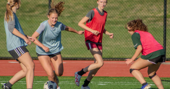 Alex Bruell photo
The Vashon girls soccer team scrimmages on the afternoon of Sept. 30.