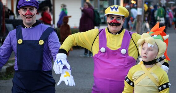 Alex Bruell photo
Waluigi and Wario deliver their best “WAAA!” alongside King Koopa at last year's Halloween celebration.