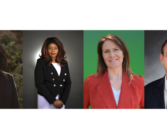 <p>From left to right: Emily Alvarado, Kimberly Cloud, Jolie Lansdowne and Joe Fitzgibbon are running to represent the state’s 34th Legislative District, which includes Vashon-Maury Island. (Photos obtained from the candidates or their campaign websites.)</p>