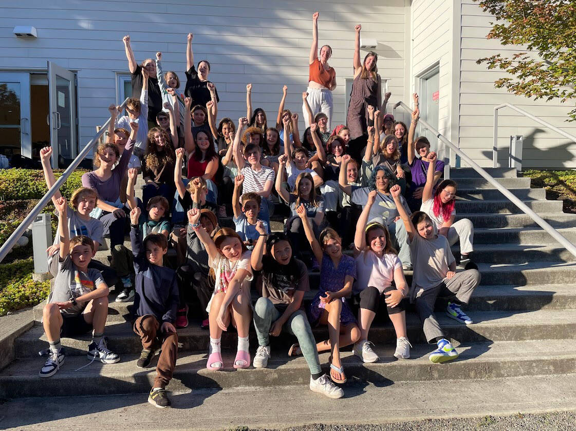 The cast of VCA’s Teen Musical Theatre Program production of ”Newsies, Jr.” (Wendy Finkleman photo)