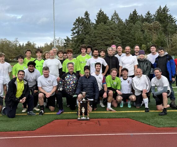 Cara Briskman photo
The men and youth of this year's Ryan Krug Memorial Cup are pictured after the end of the game.