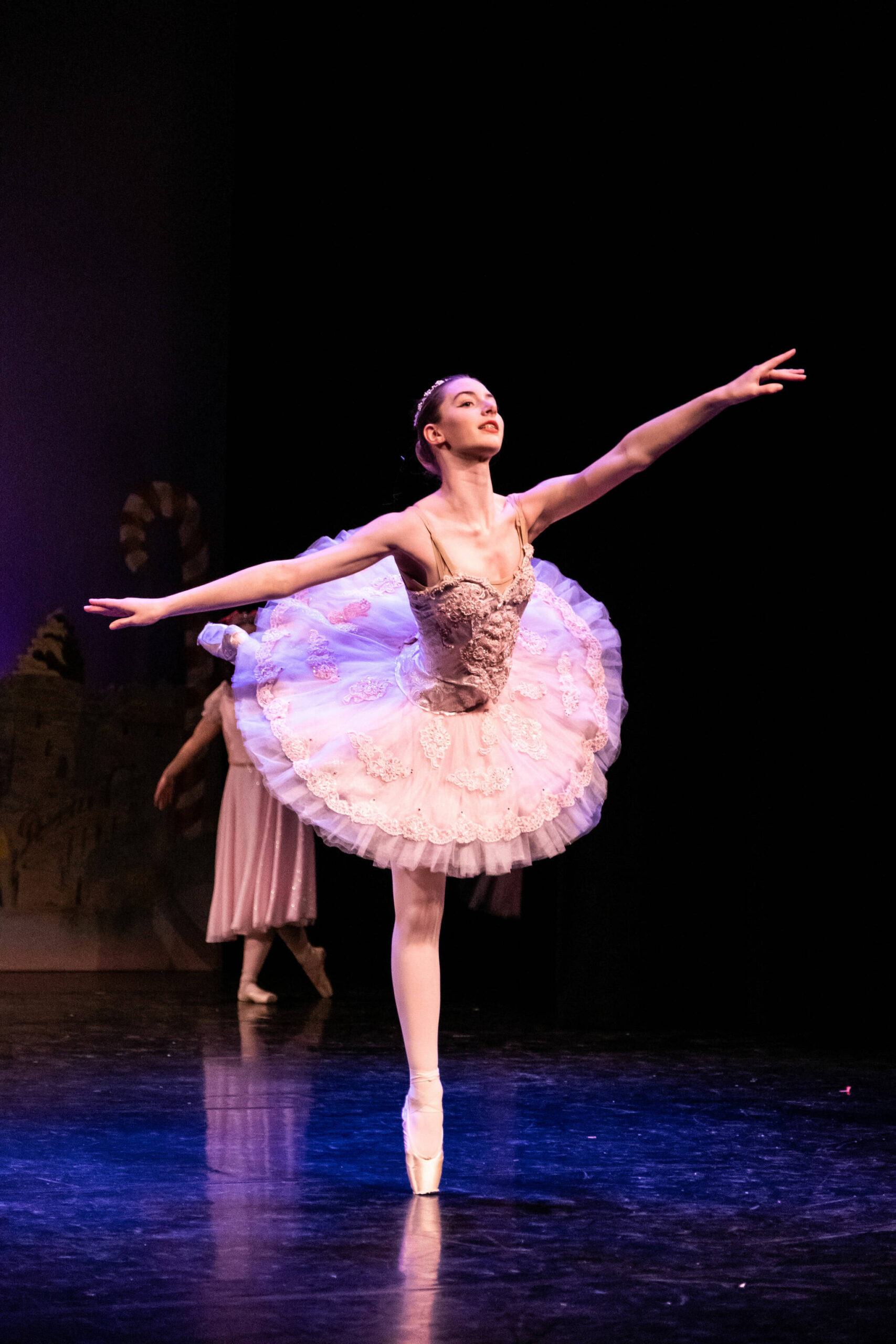 Claire Mitchell, as the Waltz Queen, in a previous production of “The Nutcracker,” at VCA. (Dawn Stief photo)