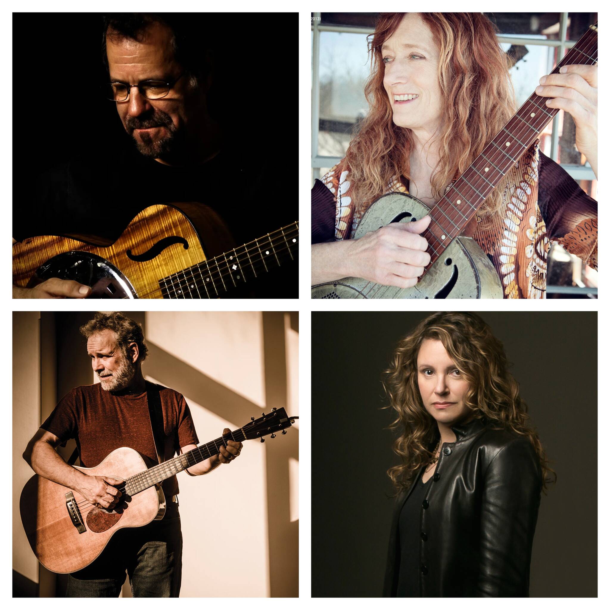 (Top row, left to right) Cliff Eberhardt, Patty Larkin (bottom row), John Gorka, Lucy Kaplansky (last photo by Beowulf Sheehan; others courtesy photos).