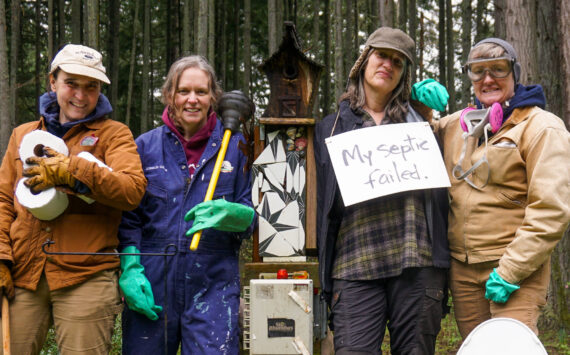 Courtesy photo
The Vashon Septic Sisters, from left to right: Anne Atwell, Stephanie Begley, Jane Slade and Dione Mazzolini.